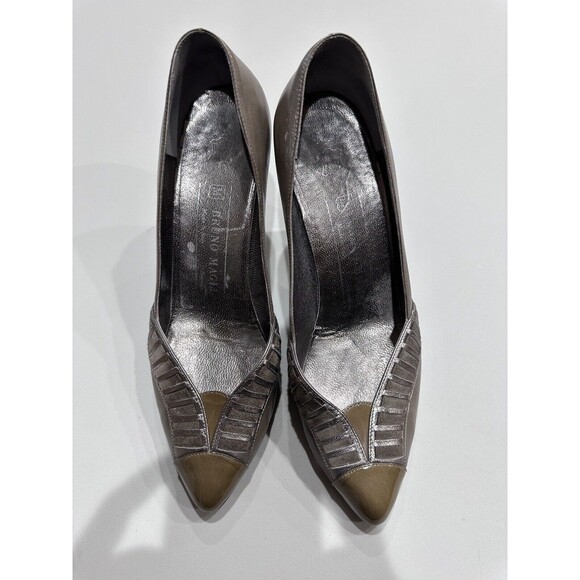 AUTHENTIC BRUNO MAGLI MADE IN ITALY SZ 6.5B TAN & BROWN - Picture 2 of 9